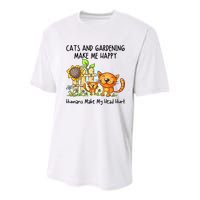 Cats And Gardening Make Me Happy Humans Make My Head Hurt Youth Performance Sprint T-Shirt