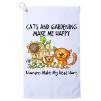 Cats And Gardening Make Me Happy Humans Make My Head Hurt Golf Towel