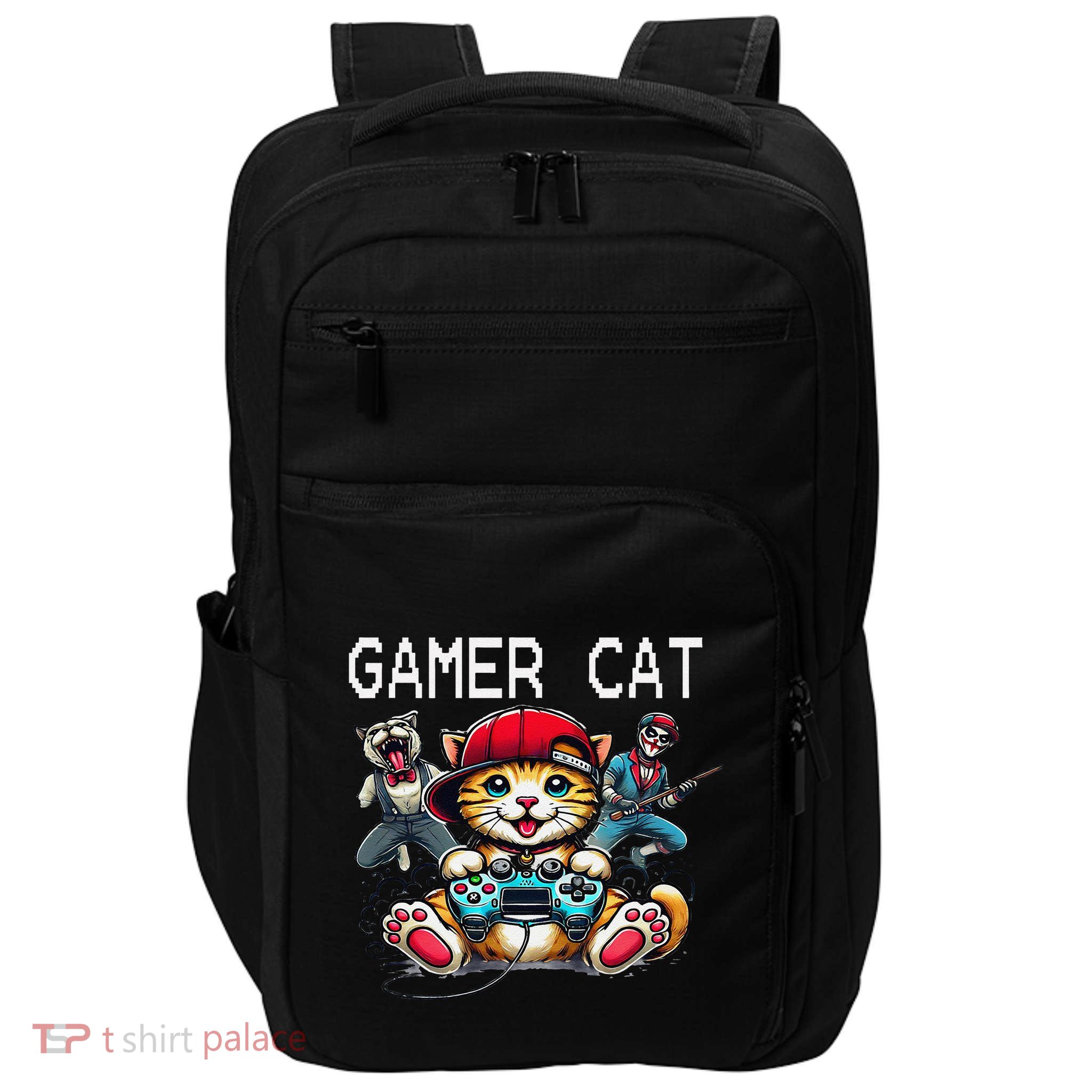 Cats And Gaming For The Cat Lover Gamer Video Game Player Impact Tech Backpack