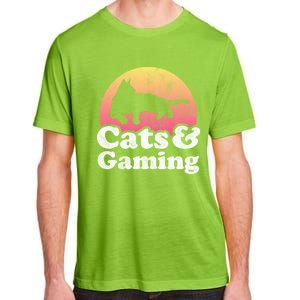 Cats And Gaming S Or S Cat And Gamer Cool Gift Adult ChromaSoft Performance T-Shirt