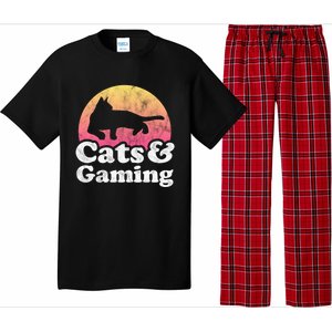 Cats And Gaming S Or S Cat And Gamer Cool Gift Pajama Set