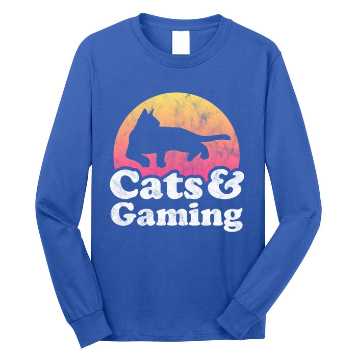 Cats And Gaming S Or S Cat And Gamer Cool Gift Long Sleeve Shirt