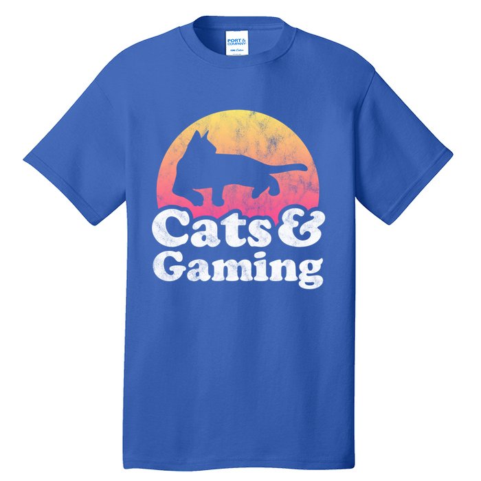 Cats And Gaming S Or S Cat And Gamer Cool Gift Tall T-Shirt