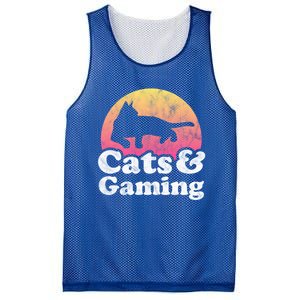 Cats And Gaming S Or S Cat And Gamer Cool Gift Mesh Reversible Basketball Jersey Tank