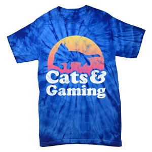 Cats And Gaming S Or S Cat And Gamer Cool Gift Tie-Dye T-Shirt