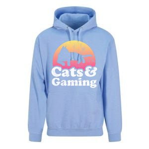 Cats And Gaming S Or S Cat And Gamer Cool Gift Unisex Surf Hoodie