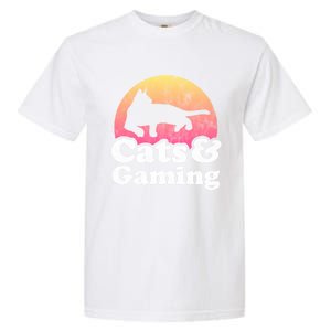 Cats And Gaming S Or S Cat And Gamer Cool Gift Garment-Dyed Heavyweight T-Shirt