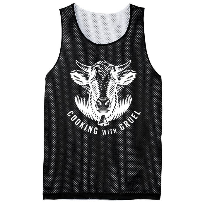 Chef Andrew Gruel Cooking With Gruel Eat More Meat Mesh Reversible Basketball Jersey Tank