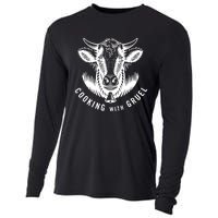 Chef Andrew Gruel Cooking With Gruel Eat More Meat Cooling Performance Long Sleeve Crew