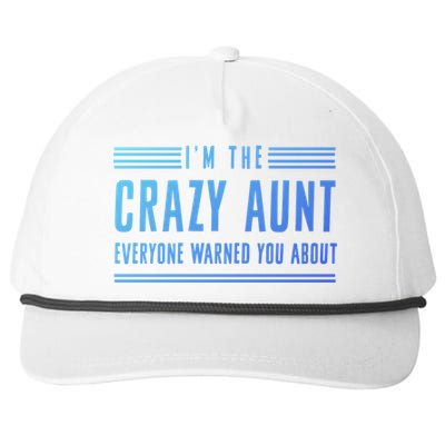 Crazy Aunt Gift For Sisters And Proud Aunts Gift Snapback Five-Panel Rope Hat