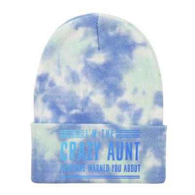 Crazy Aunt Gift For Sisters And Proud Aunts Gift Tie Dye 12in Knit Beanie