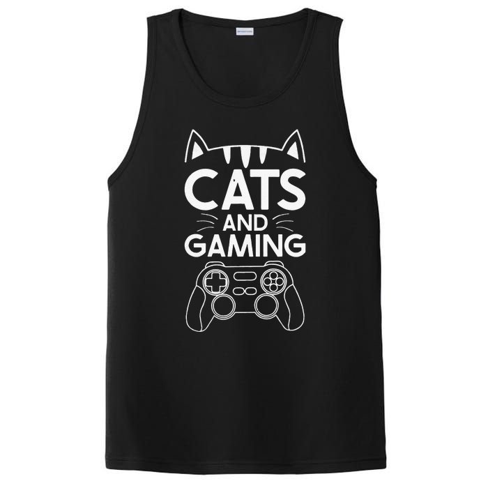 Cats And Gaming Funny Cat Lover Gaming Gift Gamer PosiCharge Competitor Tank