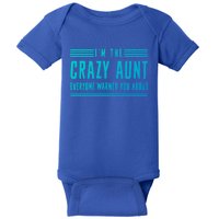 Crazy Aunt Gift For Sisters And Proud Aunts Gift Baby Bodysuit