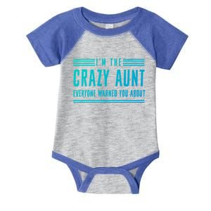 Crazy Aunt Gift For Sisters And Proud Aunts Gift Infant Baby Jersey Bodysuit