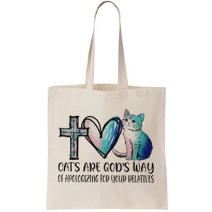 Cats Are GodS Apology Funny Design Tote Bag