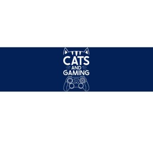 Cats And Gaming Funny Cat Lover Gaming Gift Gamer Bumper Sticker