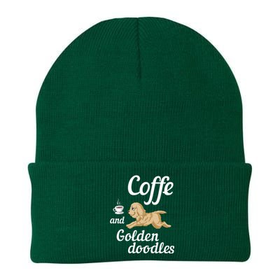 Coffee And Goldendoodles Knit Cap Winter Beanie