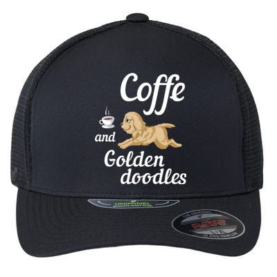 Coffee And Goldendoodles Flexfit Unipanel Trucker Cap