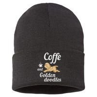 Coffee And Goldendoodles Sustainable Knit Beanie