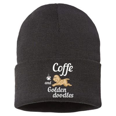 Coffee And Goldendoodles Sustainable Knit Beanie