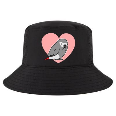 Chubby African Grey Love Heart Parrot Pastel Kawaii Birb Gift Cool Comfort Performance Bucket Hat