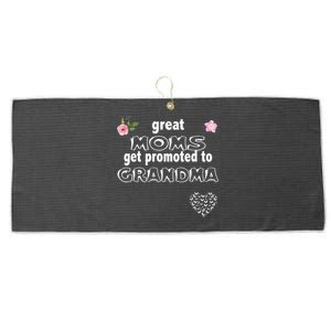 Cute Announcet Great Moms Get Promoted To Grandma Gift Large Microfiber Waffle Golf Towel