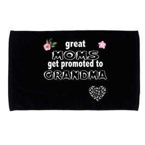 Cute Announcet Great Moms Get Promoted To Grandma Gift Microfiber Hand Towel