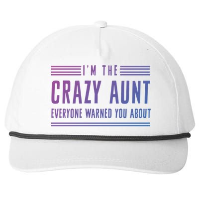 Crazy Aunt Gift For Sisters And Proud Aunts Gift Snapback Five-Panel Rope Hat