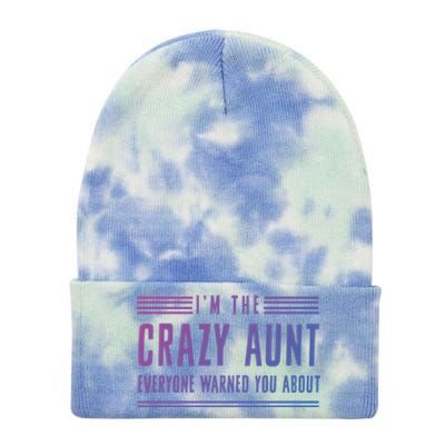 Crazy Aunt Gift For Sisters And Proud Aunts Gift Tie Dye 12in Knit Beanie