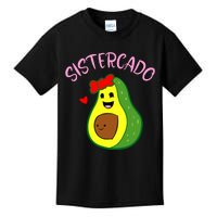 Cute Avocado Girl Face Happy Day Me You Brother Sistercado Kids T-Shirt