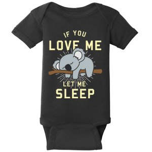 Cute Animal Gift Idea Sleeping Koala Baby Bodysuit