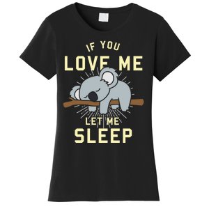 Cute Animal Gift Idea Sleeping Koala Women's T-Shirt