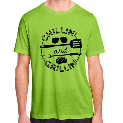 Chillin And Grillin Grill Master Steak Barbecue Bbq Party Gift Adult ChromaSoft Performance T-Shirt