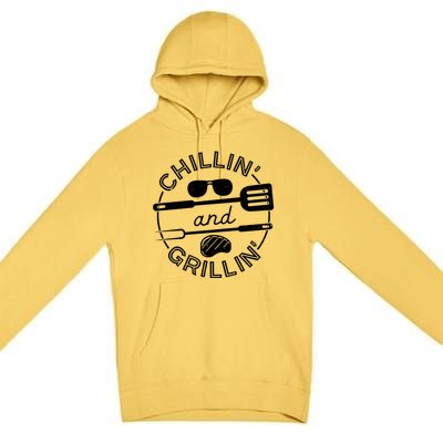 Chillin And Grillin Grill Master Steak Barbecue Bbq Party Gift Premium Pullover Hoodie