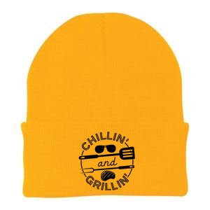 Chillin And Grillin Grill Master Steak Barbecue Bbq Party Gift Knit Cap Winter Beanie