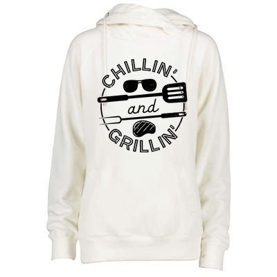 Chillin And Grillin Grill Master Steak Barbecue Bbq Party Gift Womens Funnel Neck Pullover Hood