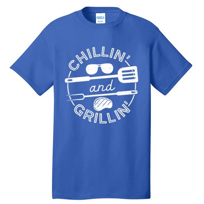 Chillin And Grillin Grill Master Steak Barbecue Bbq Party Gift Tall T-Shirt