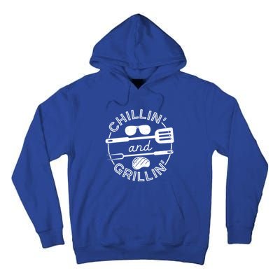 Chillin And Grillin Grill Master Steak Barbecue Bbq Party Gift Tall Hoodie