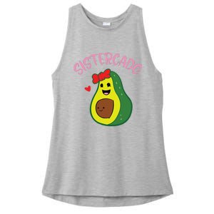 Cute Avocado Girl Face Happy Day Me You Brother Sistercado Ladies PosiCharge Tri-Blend Wicking Tank