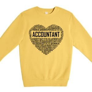 Certified Accountant Gifts Heart Accounting Graduate Gift Premium Crewneck Sweatshirt