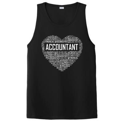 Certified Accountant Gifts Heart Accounting Graduate Gift PosiCharge Competitor Tank