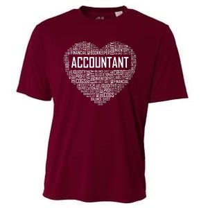 Certified Accountant Gifts Heart Accounting Graduate Gift Cooling Performance Crew T-Shirt