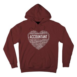 Certified Accountant Gifts Heart Accounting Graduate Gift Hoodie