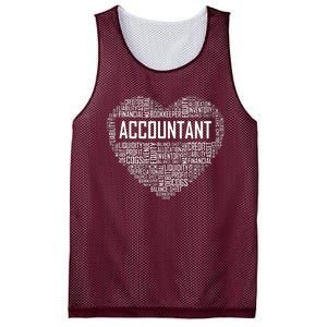 Certified Accountant Gifts Heart Accounting Graduate Gift Mesh Reversible Basketball Jersey Tank