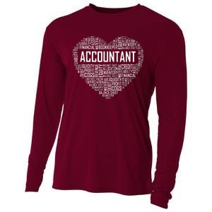 Certified Accountant Gifts Heart Accounting Graduate Gift Cooling Performance Long Sleeve Crew