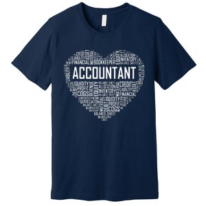 Certified Accountant Gifts Heart Accounting Graduate Gift Premium T-Shirt