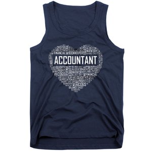 Certified Accountant Gifts Heart Accounting Graduate Gift Tank Top