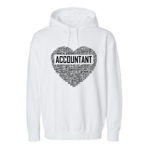 Certified Accountant Gifts Heart Accounting Graduate Gift Garment-Dyed Fleece Hoodie