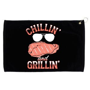 Chillin And Grillin Bbq Barbecue Grill Smoking Gift Grommeted Golf Towel