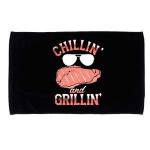 Chillin And Grillin Bbq Barbecue Grill Smoking Gift Microfiber Hand Towel